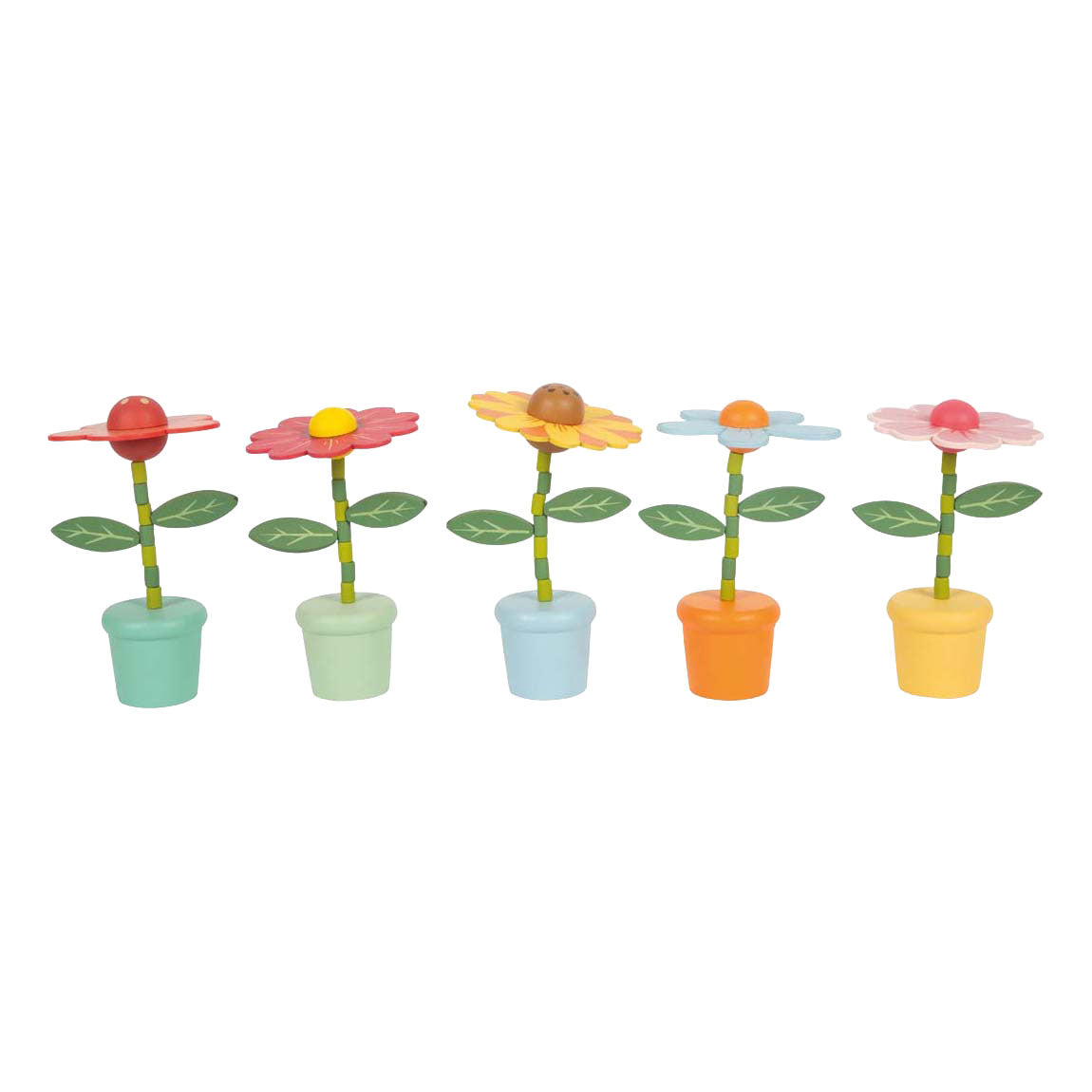 Small foot - houten dansende bloemenfiguren - 10st.