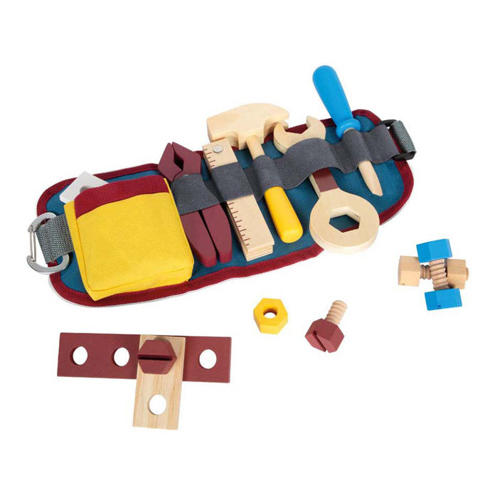 Small foot wooden tool with strap