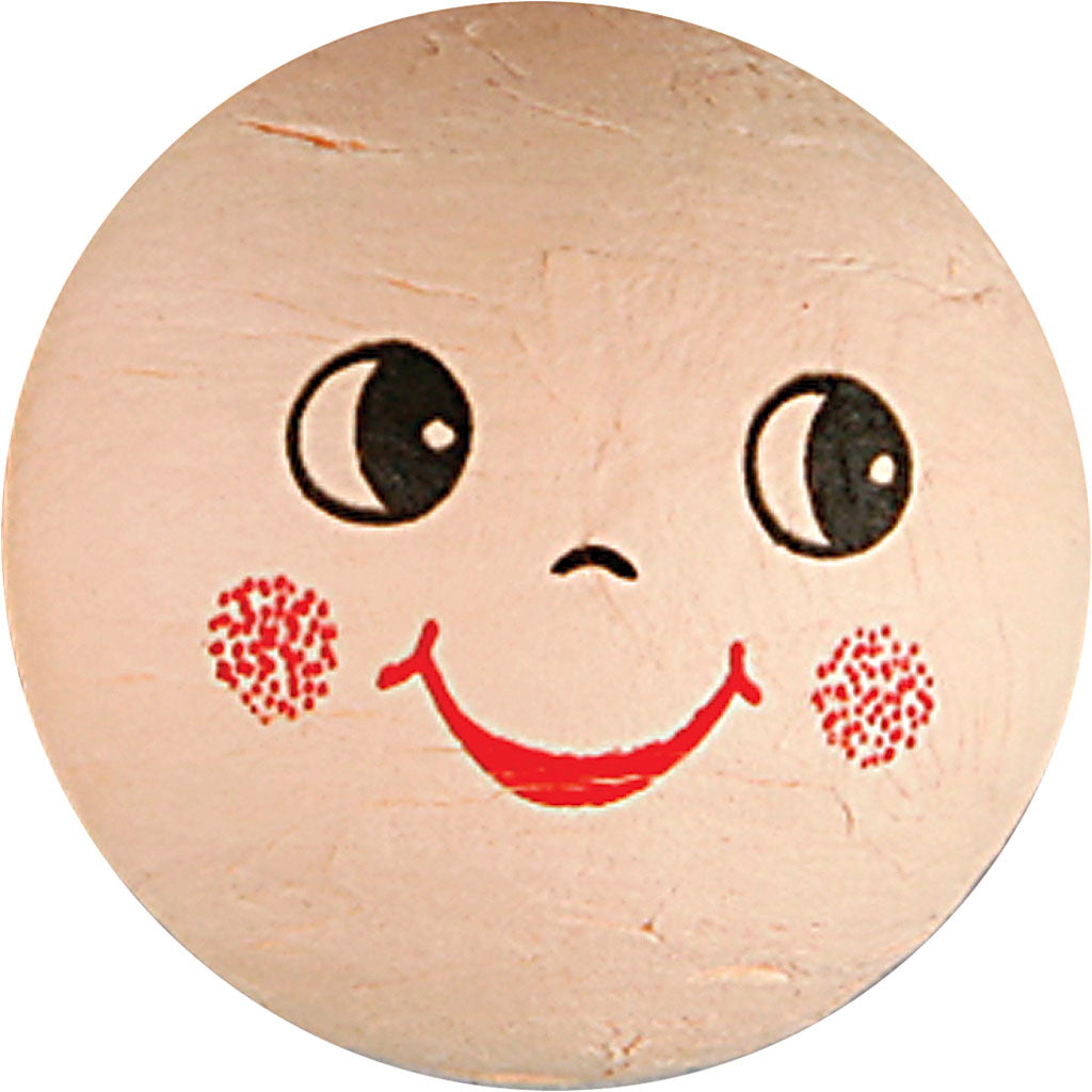 Creativ company hoofden, d 40 mm, licht beige, 5 stuk 1 doos