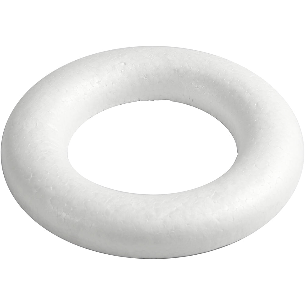 Creativ company rings with flat back, size 20 cm, thickness 25 mm, white, 1 piece