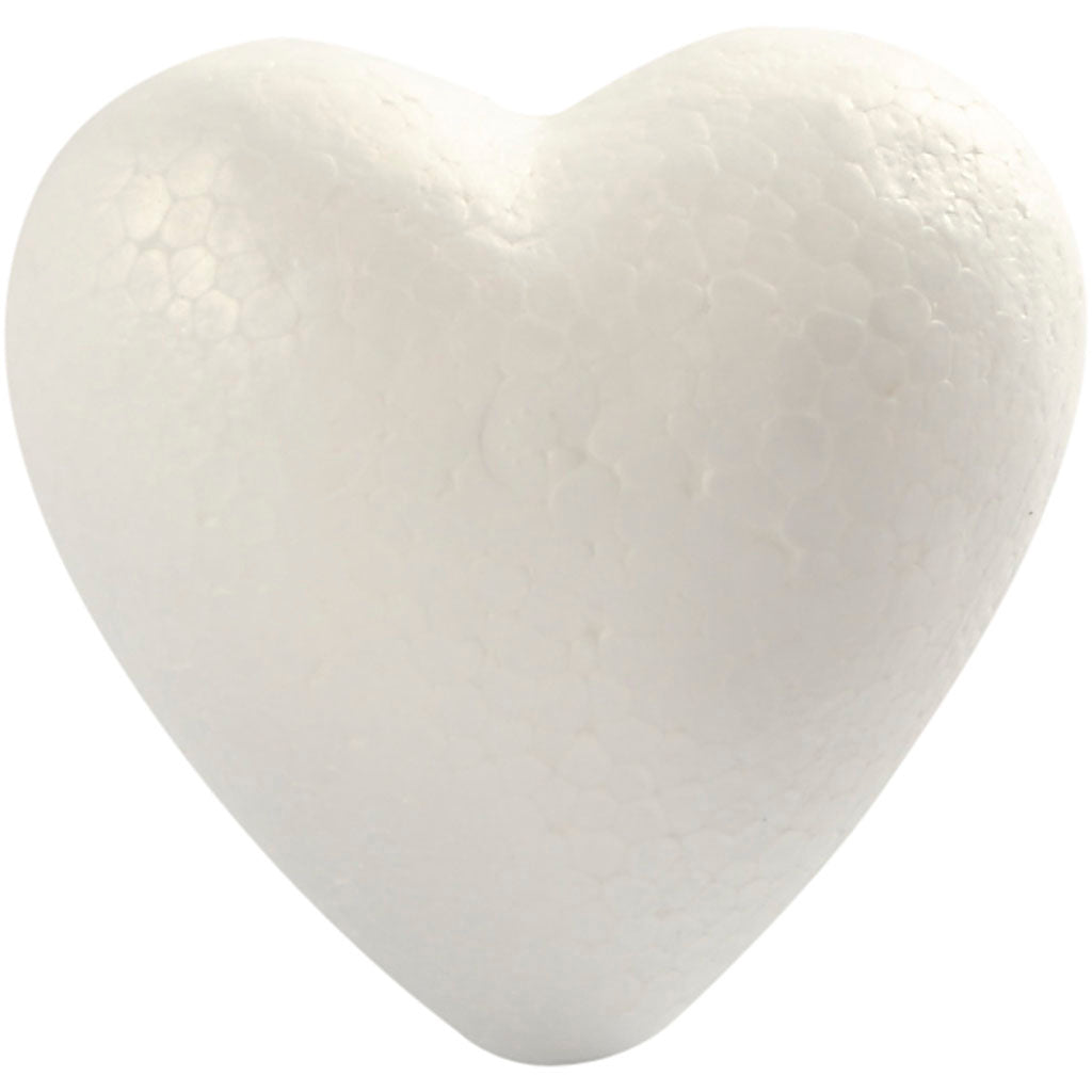 Creativ company hearts, h: 8 cm, d: 4.5 cm, w: 8 cm, white, 5 pieces 1 box