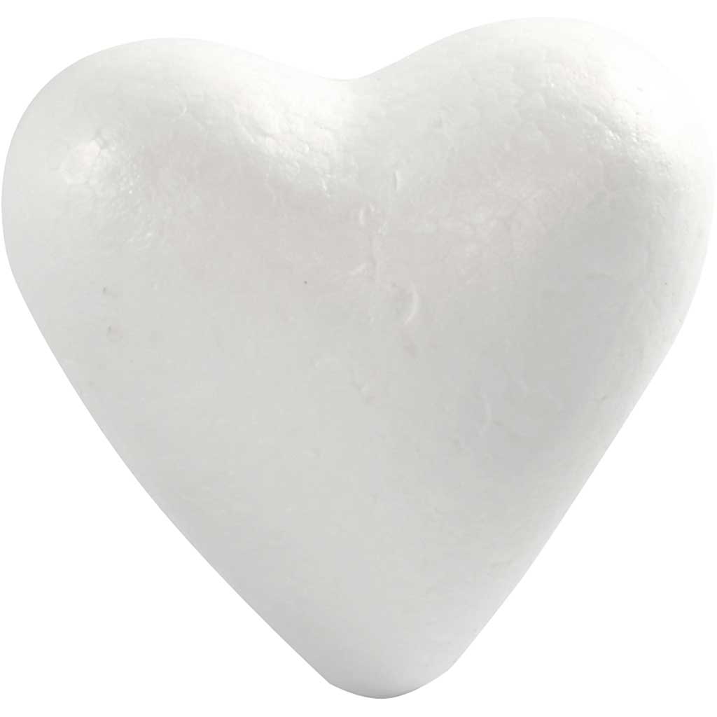 Creativ company hearts, h: 11 cm, d: 5 cm, w: 11.5 cm, white, 25 pieces in a box