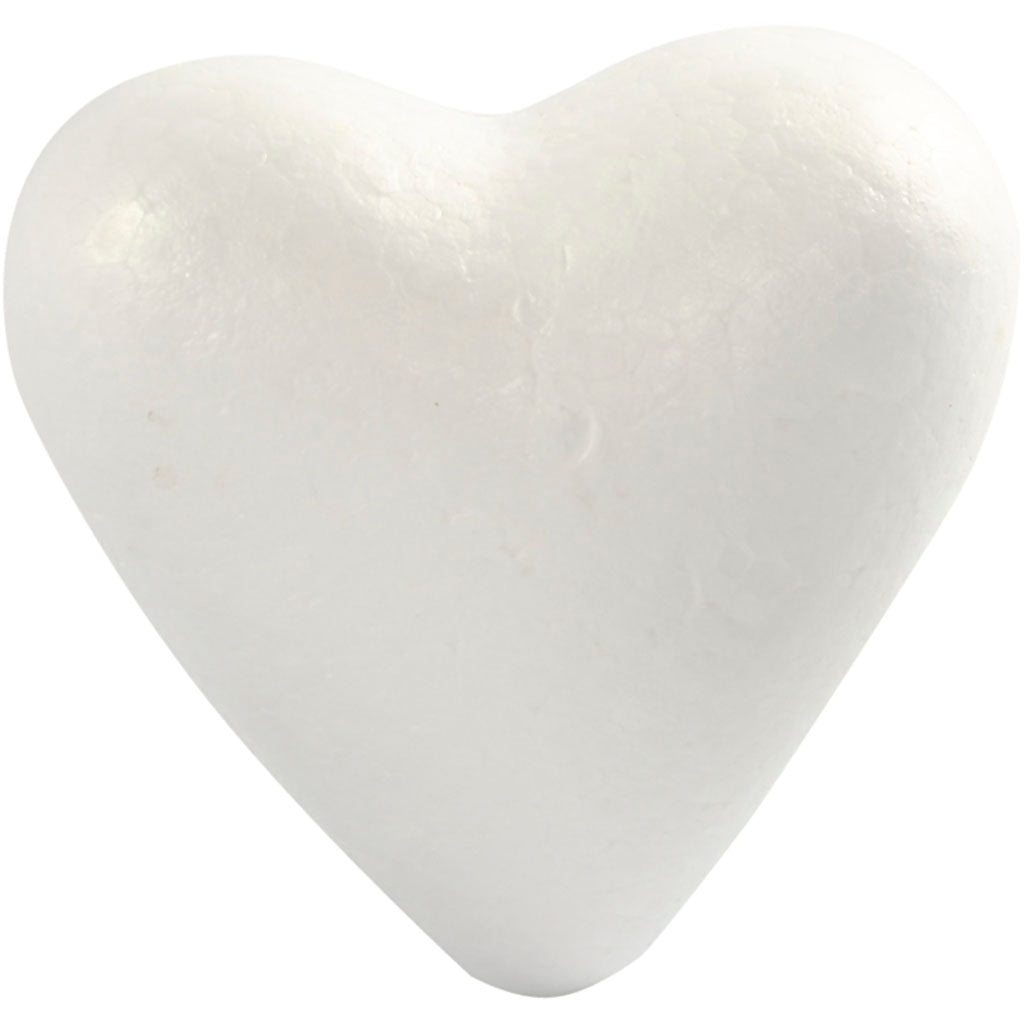 Creativ company hearts, h: 11 cm, d: 5 cm, w: 11.5 cm, white, 5 pieces 1 box