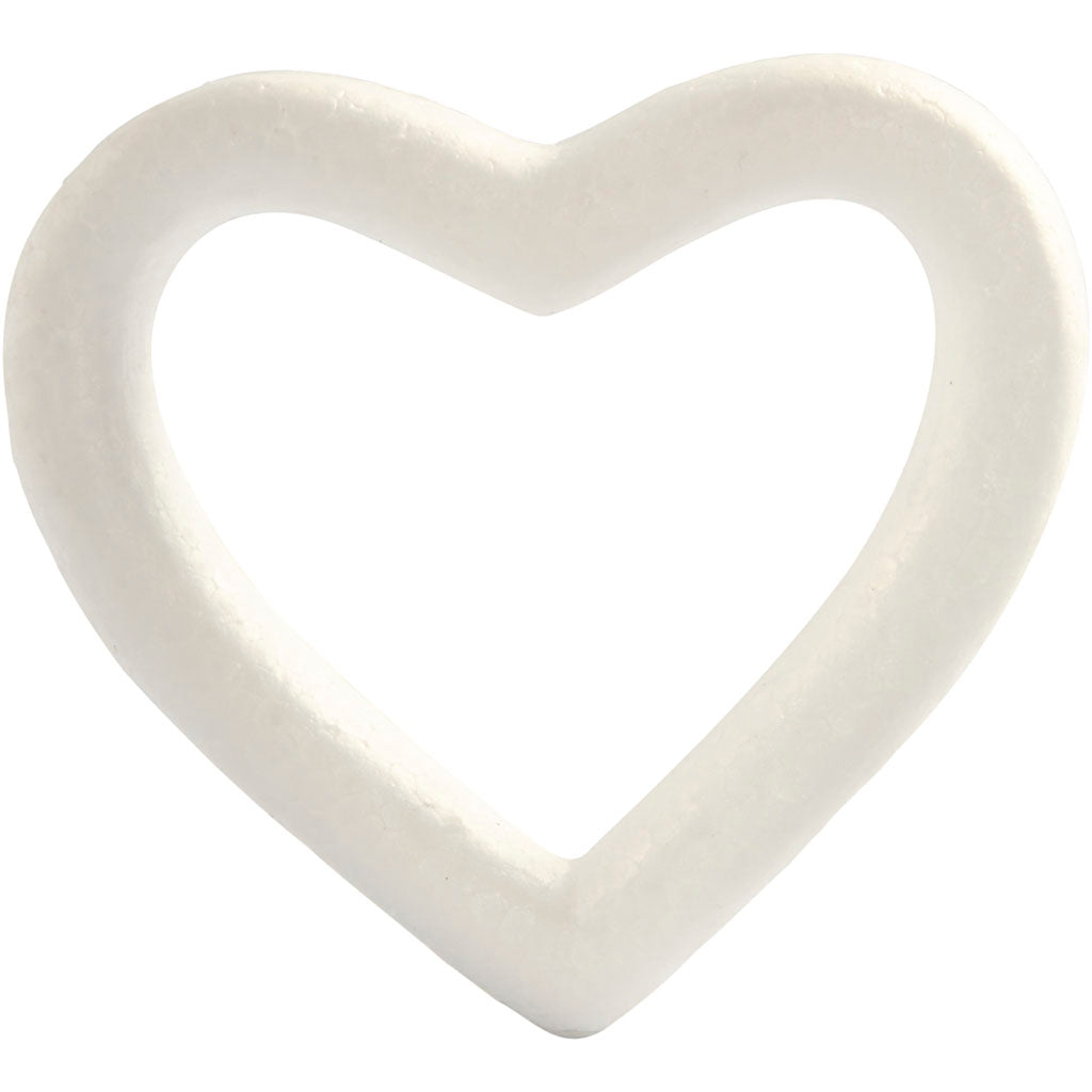Creativ company heart, h: 12.5 cm, d: 2.5 cm, w: 13.5 cm, white, 1 piece
