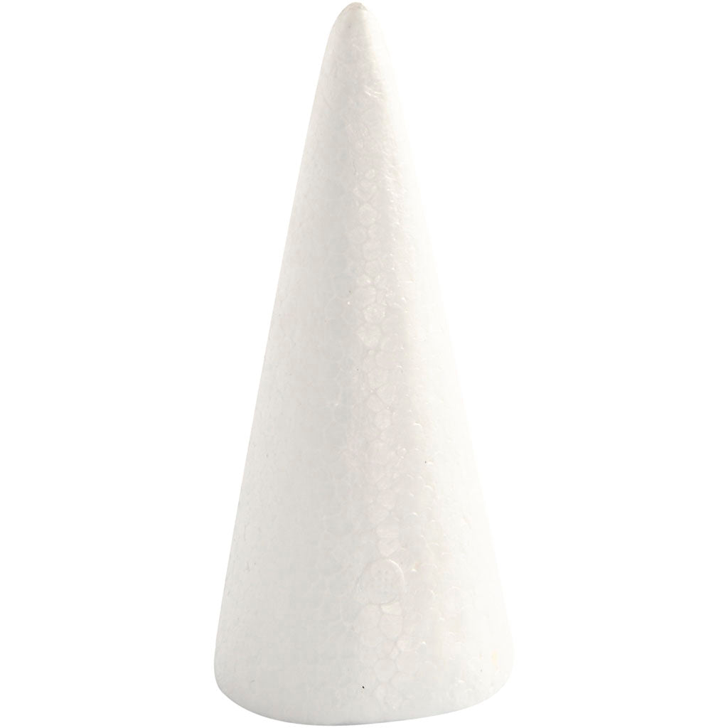 Creativ company cones, h: 14.5 cm, d 6 cm, white, 5 pieces 1 box