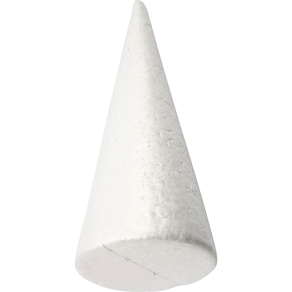 Creativ company cones, h: 25 cm, d 10 cm, white, 1 piece
