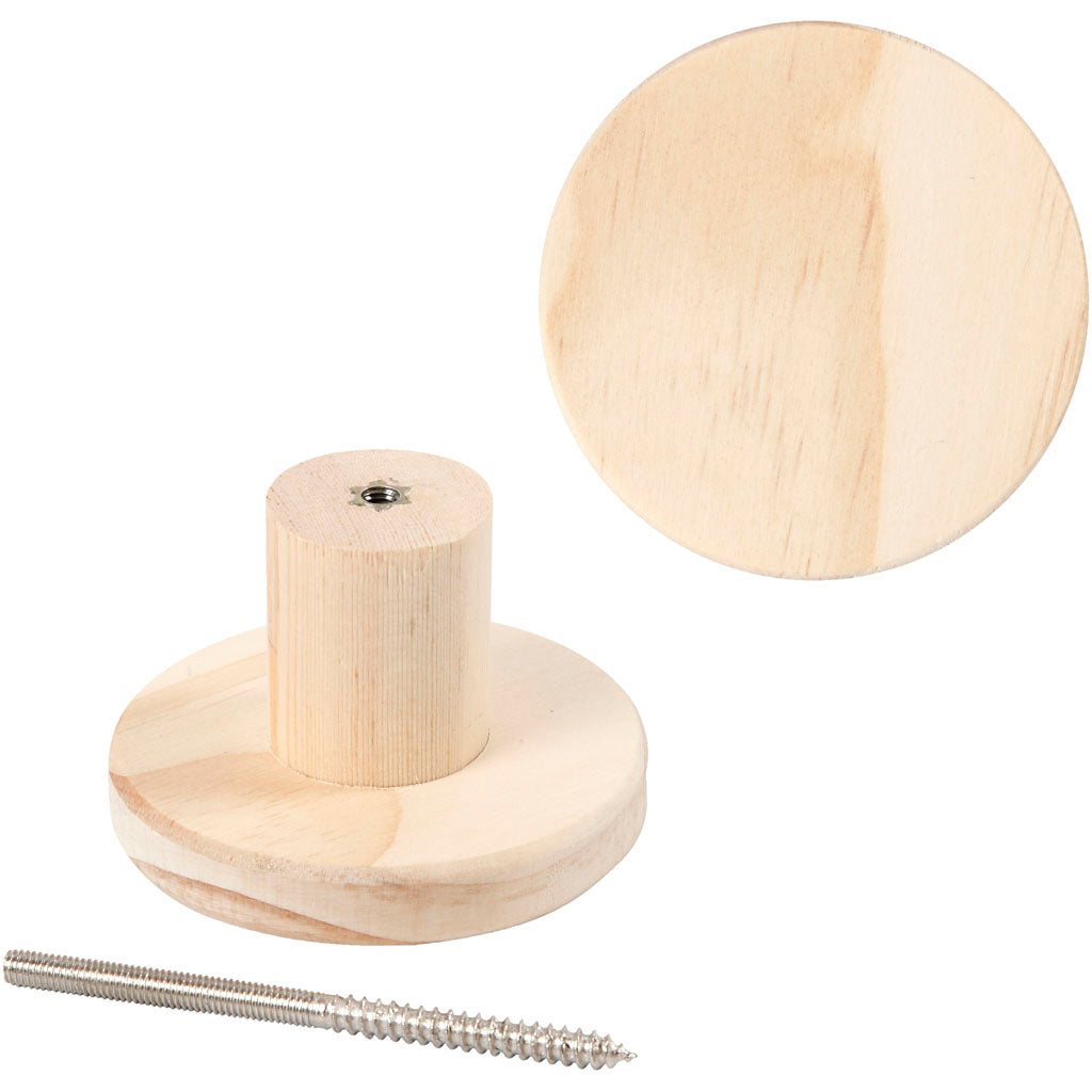 Creativ company coat rack, round, d: 4.5 cm, d 7 cm, 1 piece