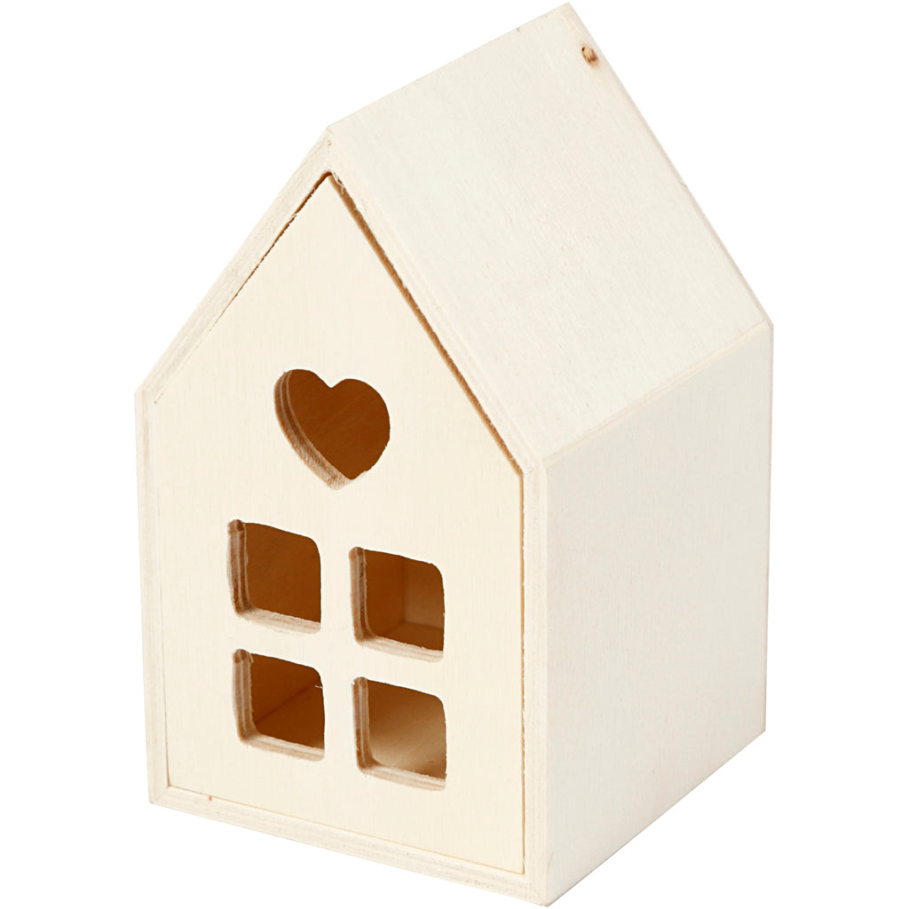 Creativ company house with drawer, h: 10,8 cm, d: 6,8 cm, w: 6,8 cm, 1 piece