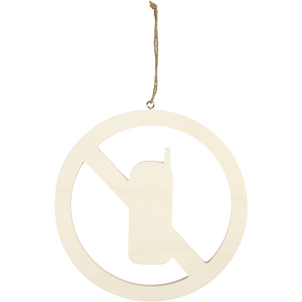 Creative company shield, no mobile phones, size 21.3 cm, thickness 0.9 cm, 1 piece