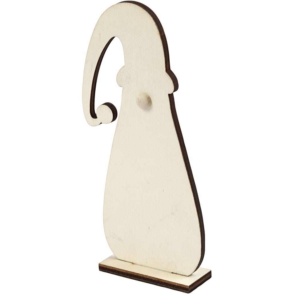 Creativ company Christmas gnome, h: 15 cm, d: 2.4 cm, w: 7 cm, thickness 3 mm, 1 piece