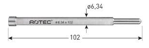 Goupille de centrage Rotec ø6,34mm l=102mm