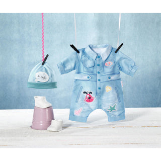 Baby born deluxe jean overalls 43cm