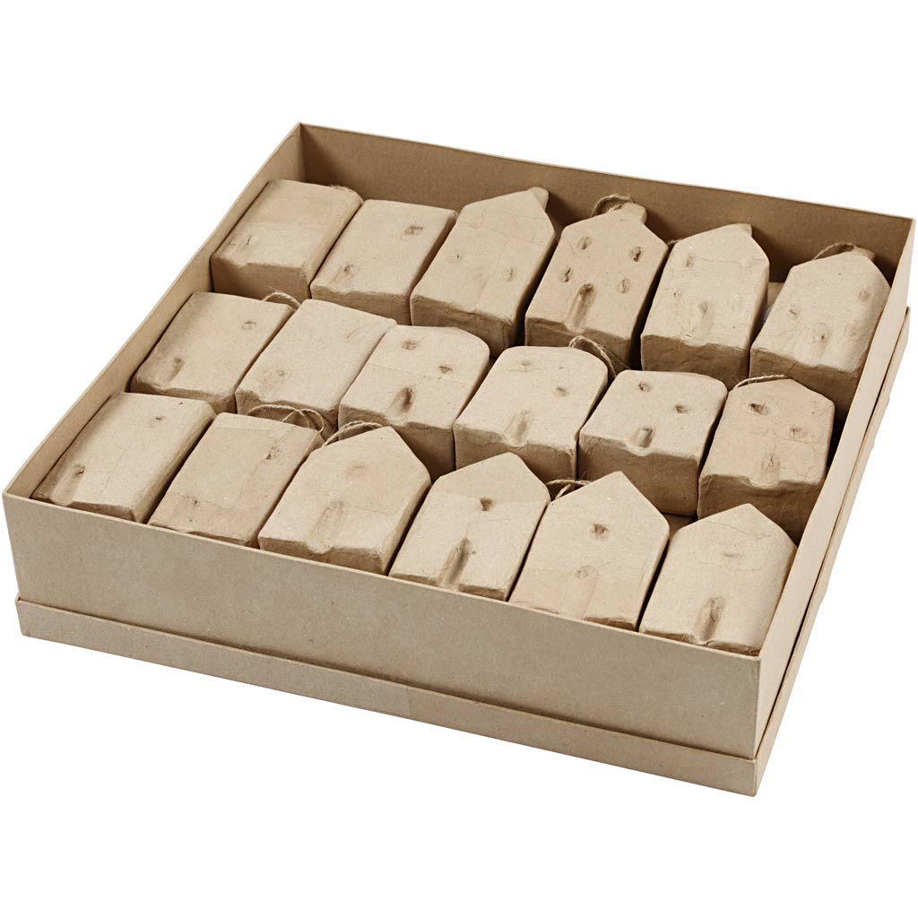 Creativ company house, h: 9,5-12 cm, l: 5,5-6,5 cm, w: 3 cm, 4x9 pieces 1 box