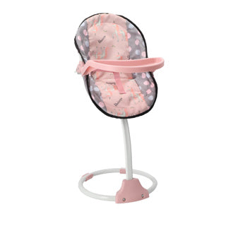 Doll chair 3 in 1 gray pink 42x40x40 cm