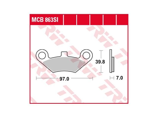 Trw -lucas remblokken mcb 863 brake pad mcb 863 si sintered metal