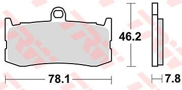 Trw remblokken mcb816 brake pad mcb 816 trq sin.metal racing