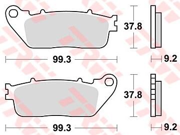 Trw remblokken mcb817 brake pad mcb 817 sh sintered metal