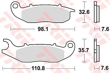 TRW bremseklodser MCB818 bremseklods MCB 818 organisk standard