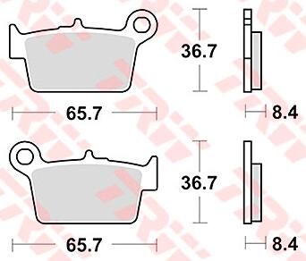 Trw remblokken mcb820 brake pad mcb 820 organic standard