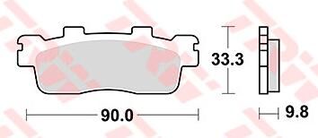 Trw remblokken mcb830 brake pad mcb 830 organic standard