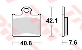 Trw remblokken mcb831 brake pad mcb 831 si sintered metal