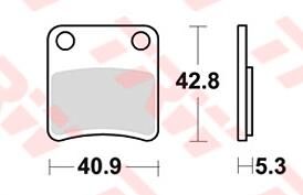 Trw remblokken mcb832 brake pad mcb 832 organic standard