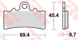 Trw remblokken mcb834 brake pad mcb 834 organic standard