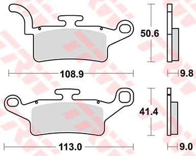 Trw remblokken mcb835 brake pad mcb 835 organic standard