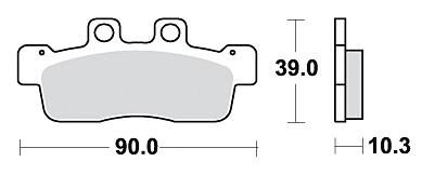 Trw remblokken mcb839 brake pad mcb 839 organic standard