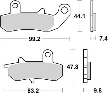 Trw remblokken mcb 612 brake pad mcb 612 organic standard