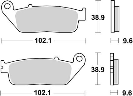 Trw remblokken mcb 677 brake pad mcb 677 sv sintered metal