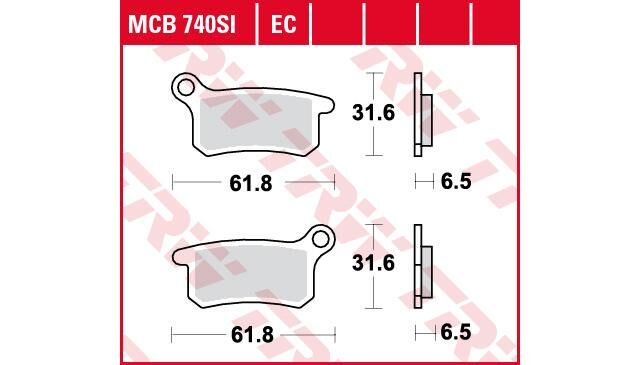 Trw remblokken mcb 740 brake pad mcb 740 ec organic