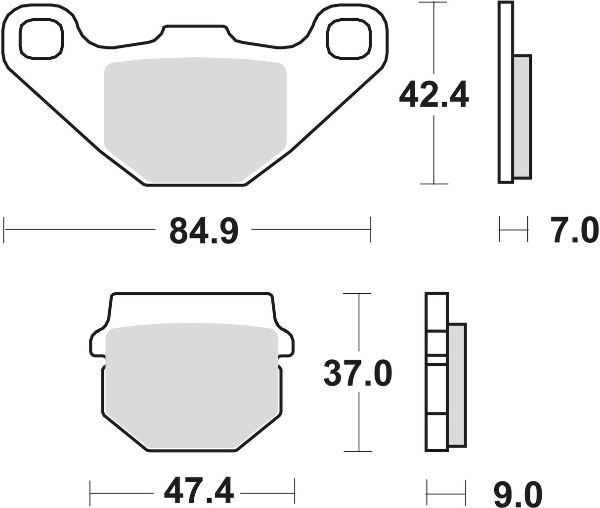 Trw remblokken mcb 519 brake pad mcb 519 si sintered metal