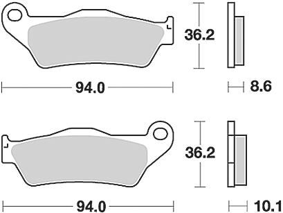 Trw remblokken mcb 707 brake pad mcb 707 sh sintered metal