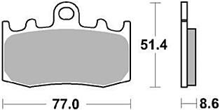 Trw remblokken mcb 748 brake pad mcb 748 sv sintered metal