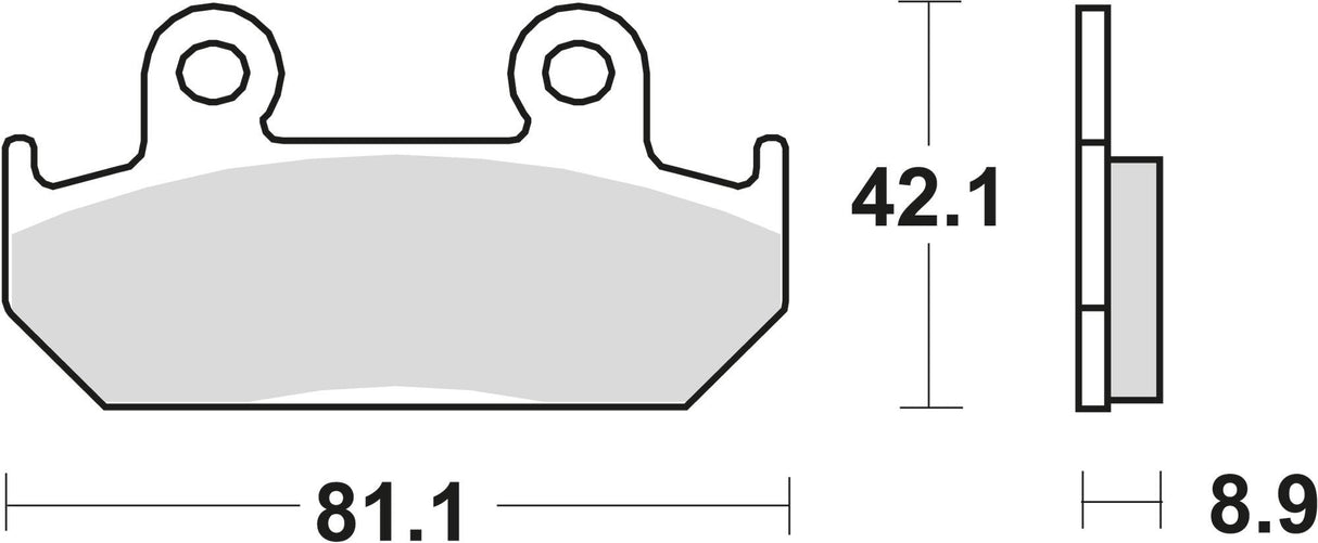 Trw remblokken mcb 562 brake pad mcb 562 sv sintered metal