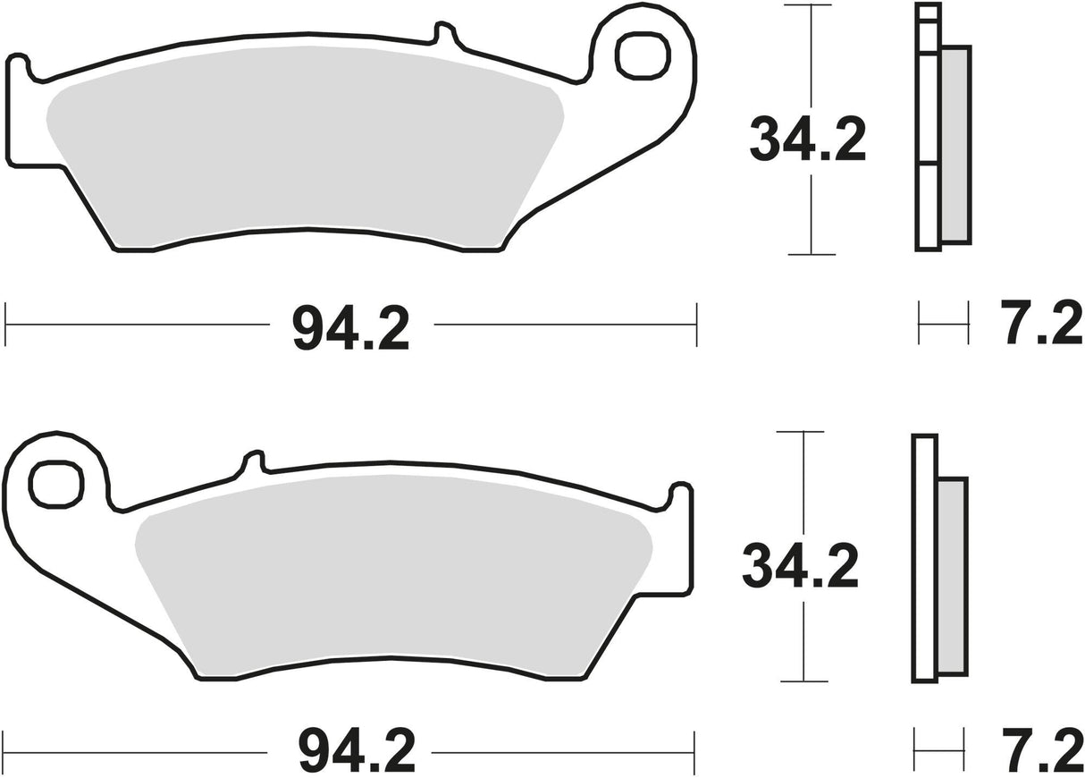 Trw remblokken mcb 669 brake pad mcb 669 rsi sint.metal offr.rac.