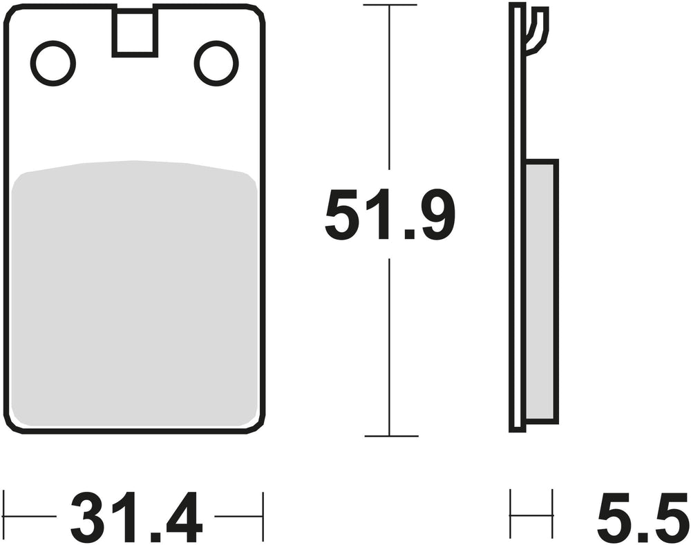 TRW brake pad MCB 564 brake pad MCB 564 SR sintered metal