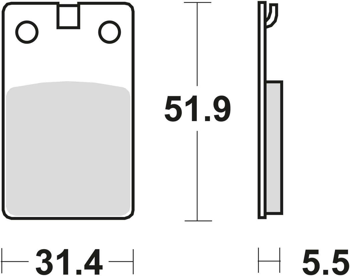 TRW brake pad MCB 564 brake pad MCB 564 organic standard