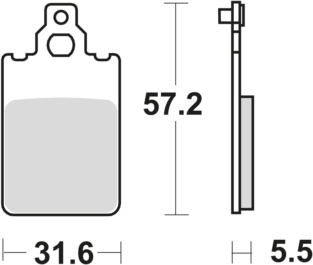 TRW brake pad MCB 578 brake pad MCB 578 organic standard