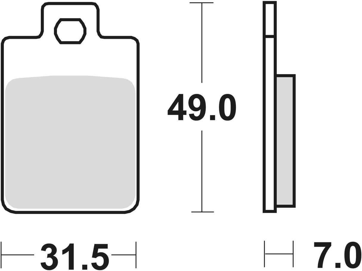 Trw remblokken mcb 688 brake pad mcb 688 organic standard