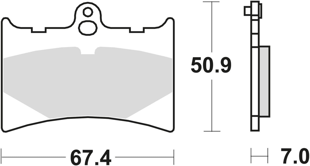 Trw remblokken mcb 572 brake pad mcb 572 organic standard