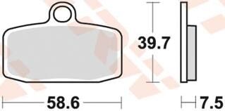 Trw remblokken mcb 842 brake pad mcb 842 si sintered metal