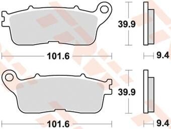 Trw remblokken mcb848 brake pad mcb 848 sh sintered metal