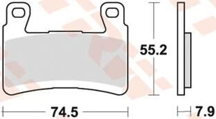 Trw remblokken mcb850 brake pad mcb 850 trq sin.metal racing