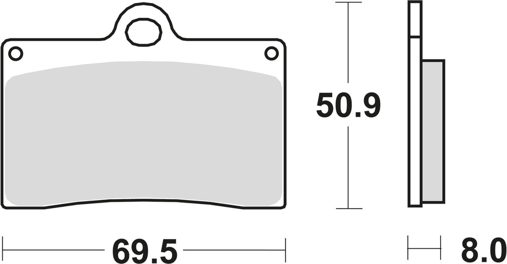 Trw remblokken mcb 540 brake pad 540 crq hyper carbon racing