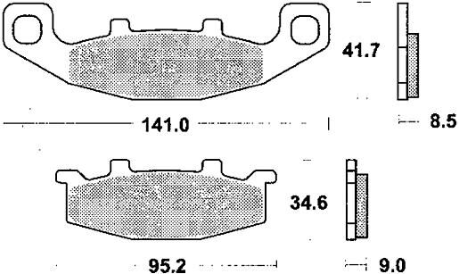 Trw remblokken mcb 569 brake pad mcb 569 organic standard