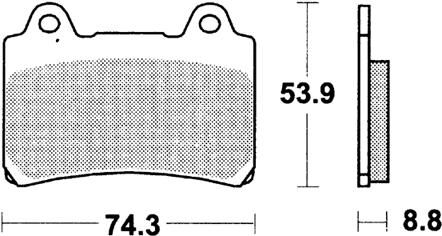 Trw remblokken mcb 584 brake pad mcb 584 organic standard