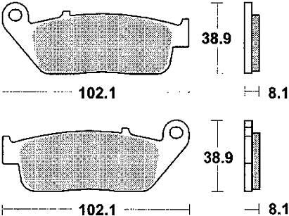 Trw remblokken mcb 598 brake pad mcb 598 srm sintered metal