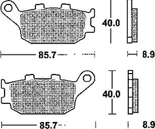 Trw remblokken mcb 634 brake pad mcb 634 organic standard